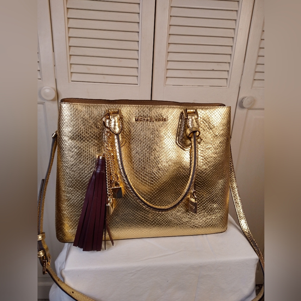 Michael Kors Gold Tote Bag